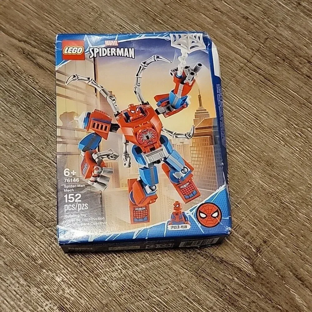 LEGO 76146 Marvel Super Hero Spider-Man Mech New Sealed Damaged Box Retired